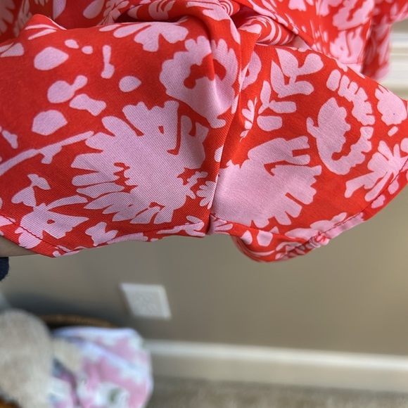 Entro Red and Pink Floral Romper - Picture 5 of 11